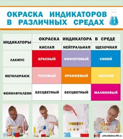Стенд Окраска индикаторов в различных средах ШК-2302
