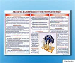 Стенд-уголок "Техника безопасности на уроках физики" СШ1030