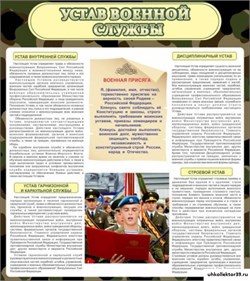 Стенд Устав военной службы ШК-1629