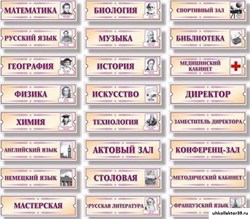 Таблички  на школьные кабинеты П2243