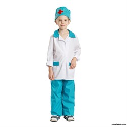 костюм «Врач», шапка, халат, брюки, 5-7 лет 7332369