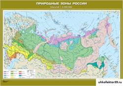 Карта Природные зоны России ( с новыми регионами РФ) КН-0603