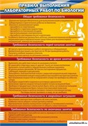 Стенд Правила выполнения лабораторных работ по биологии ШК-0708