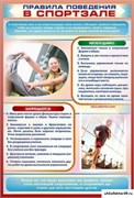 Стенд-уголок "Правила поведения в спортзале" П2239