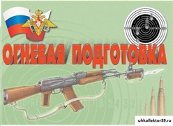 Плакаты "Огневая подготовка" (10 плакатов размером 59х42 см) 4646